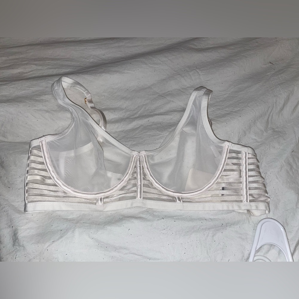 White sheer bra